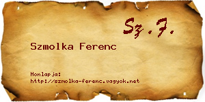 Szmolka Ferenc névjegykártya